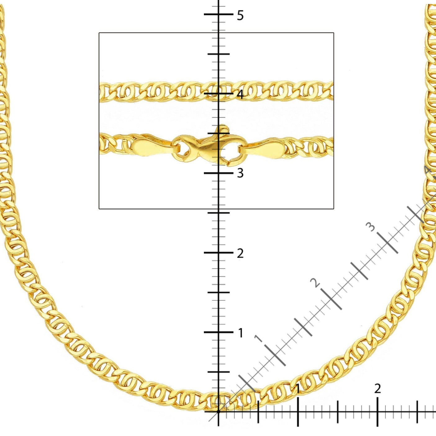 Oval Links Necklace 18kt Gold